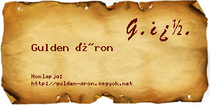 Gulden Áron névjegykártya